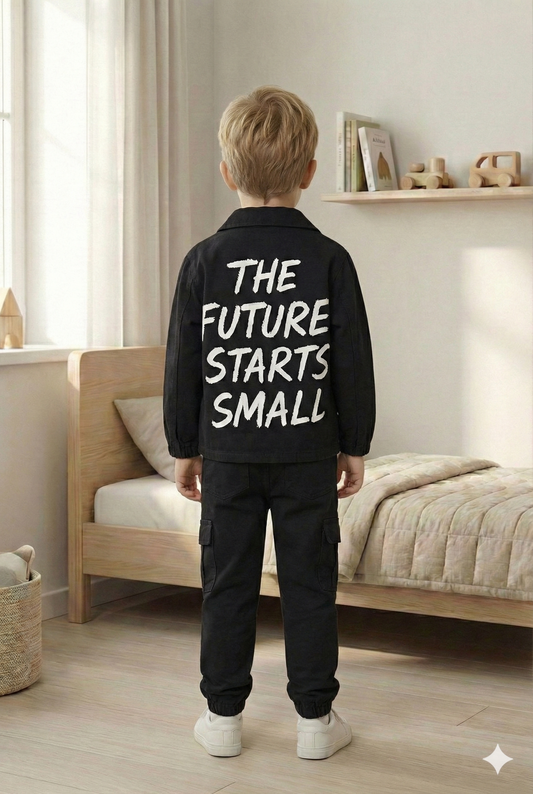 Urban Cargo Siyah Kargo Cepli Ceket, Pantolon ve Tişört 3'lü Set